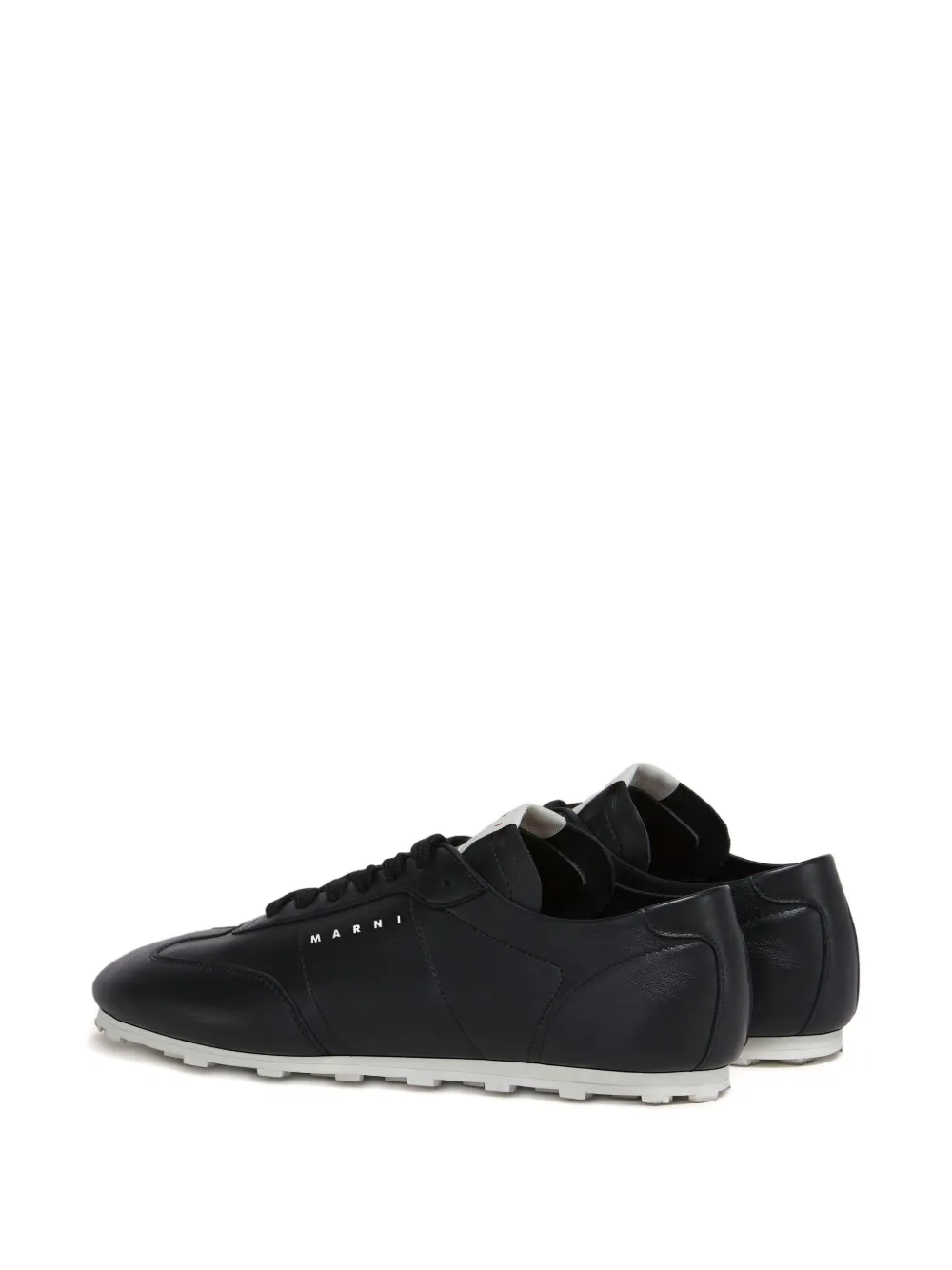 Marni lace-up athletic trainers Black