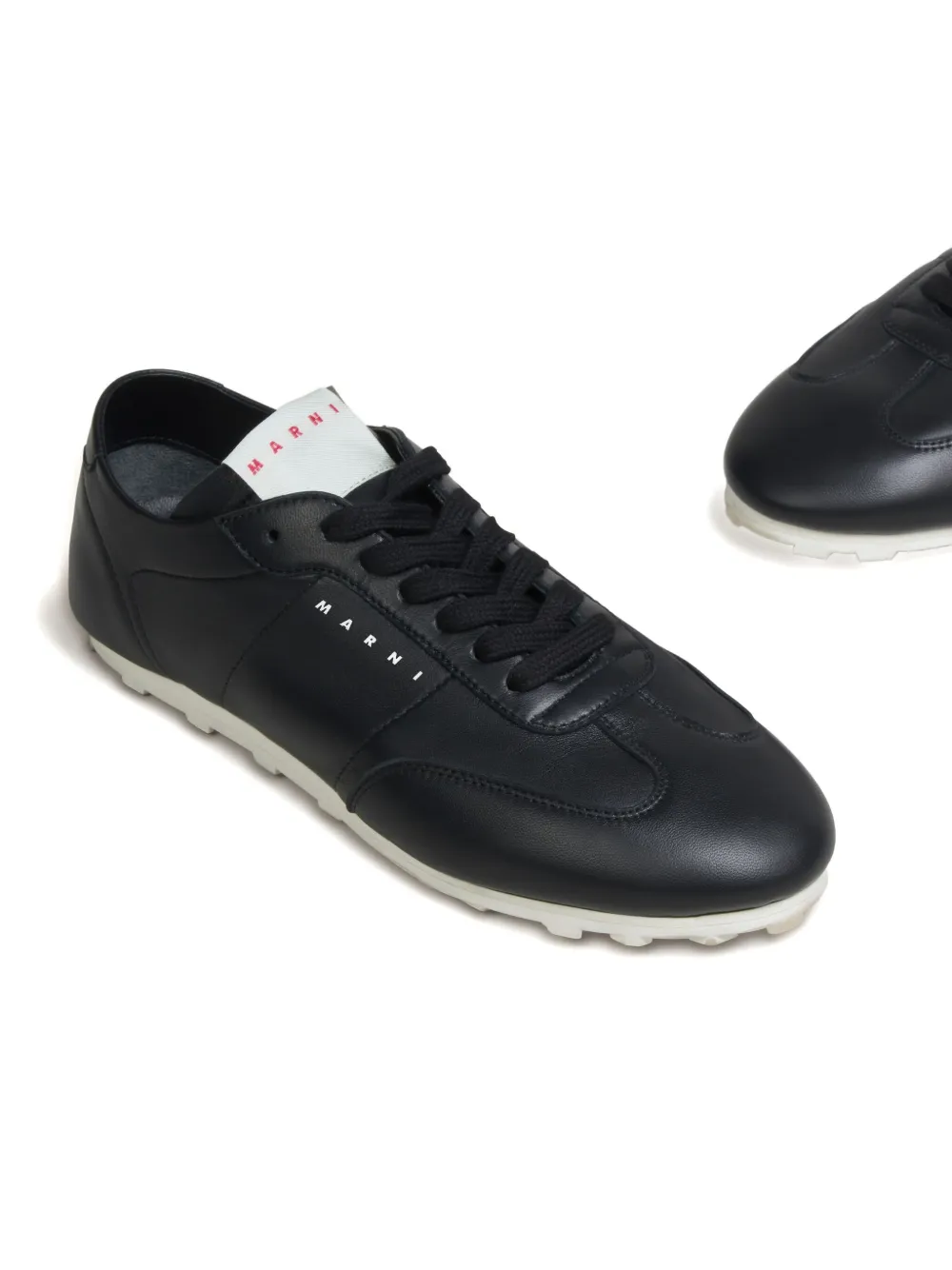 Marni lace-up athletic trainers Black