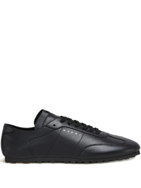 Marni Nappa Leather Softy Soccer Sneakers in Black