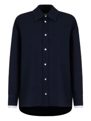 PRADA コットンシルク 長袖ポロシャツ M 2025SS PRADA コットンシルク 長袖ポロシャツ M 2025SS Prada Long-Sleeved