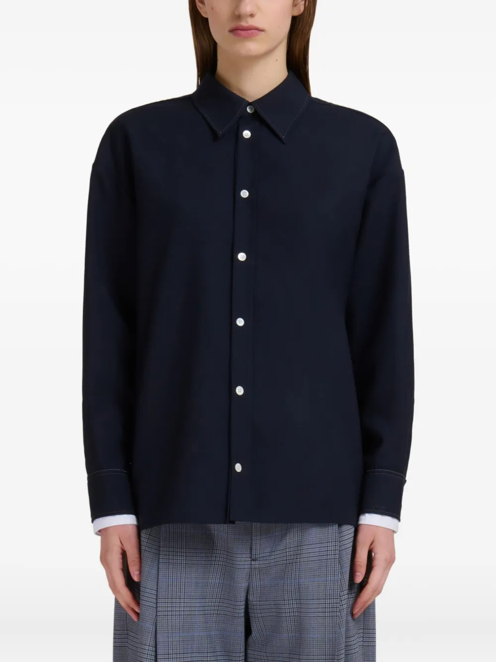 Marni Blouse van scheerwol Blauw