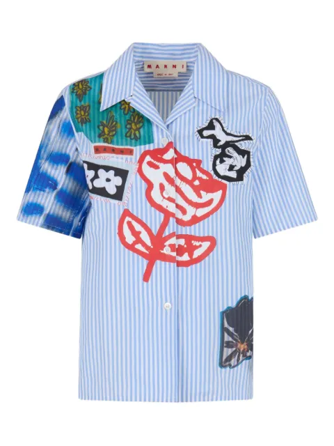 Marni パッチワーク ショートスリーブ シャツ