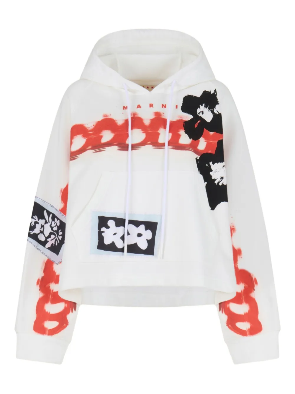 Marni Hoodie met print Wit