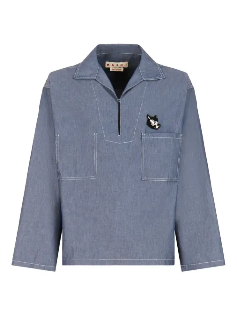 Marni polo-collar chambray shirt