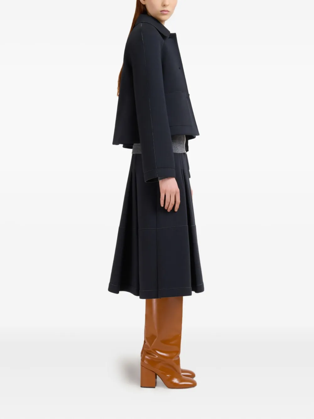 Marni Tweekleurige top Beige