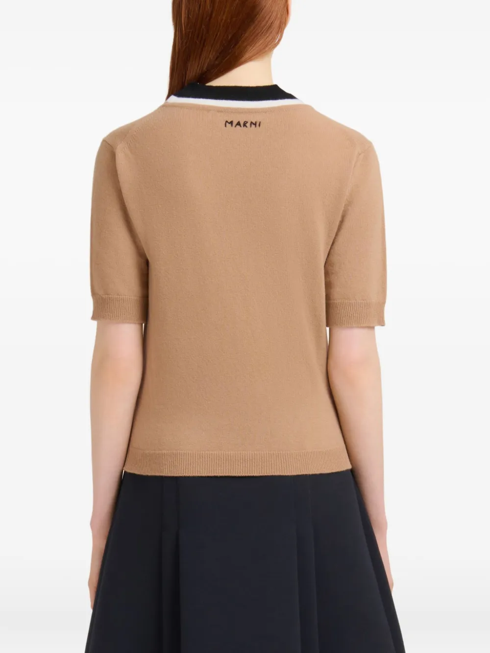 Marni Tweekleurige top Beige