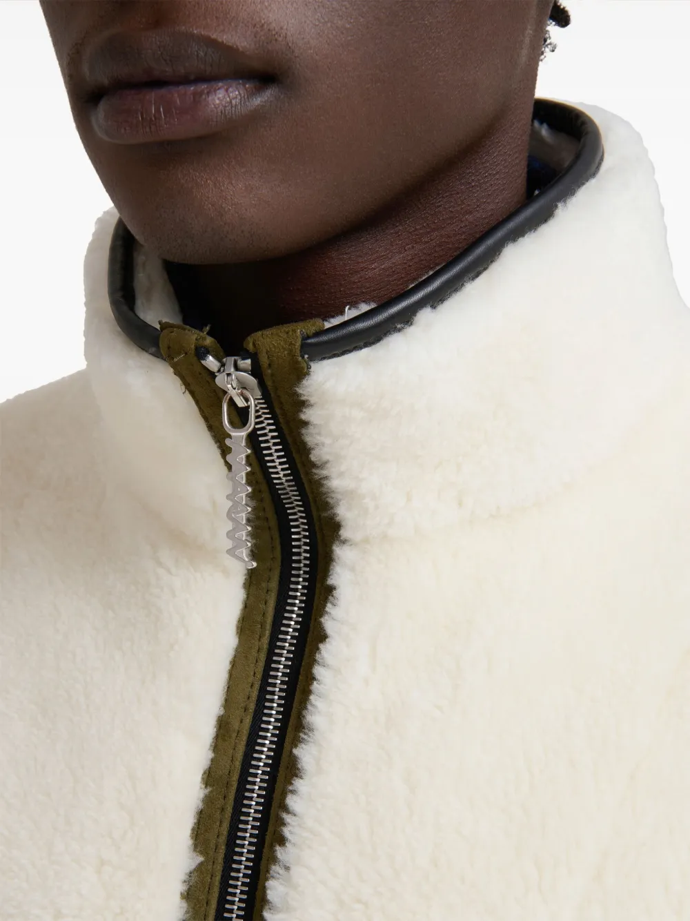 zip-up fleece bomber jacket