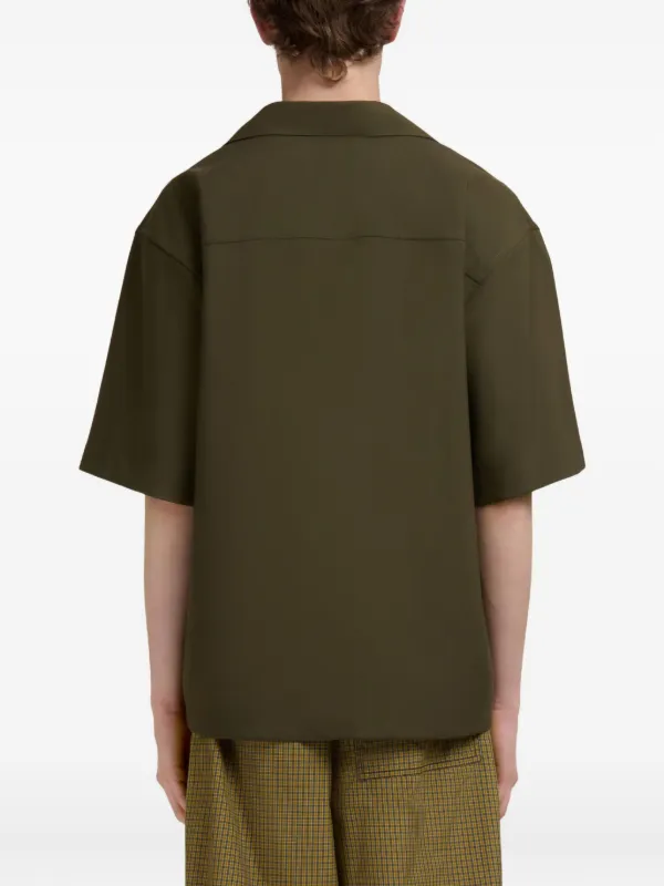 Marni エンブロイダリーボウリングシャツ | グリーン | FARFETCH JP
