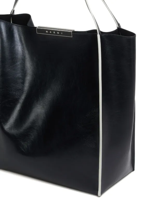 Marni クレスタ イーストウエスト トートバッグ | ブラック | FARFETCH JP