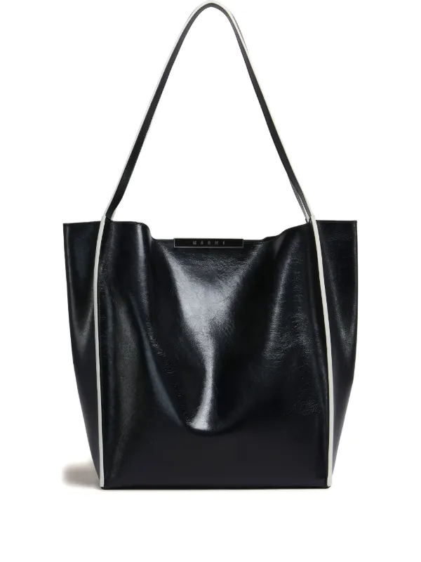 Marni クレスタ イーストウエスト トートバッグ | ブラック | FARFETCH JP