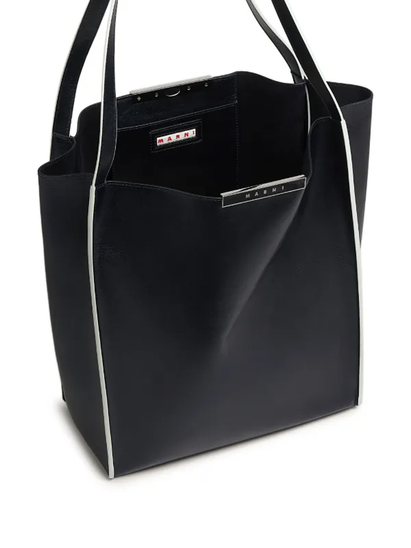 Marni クレスタ イーストウエスト トートバッグ | ブラック | FARFETCH JP
