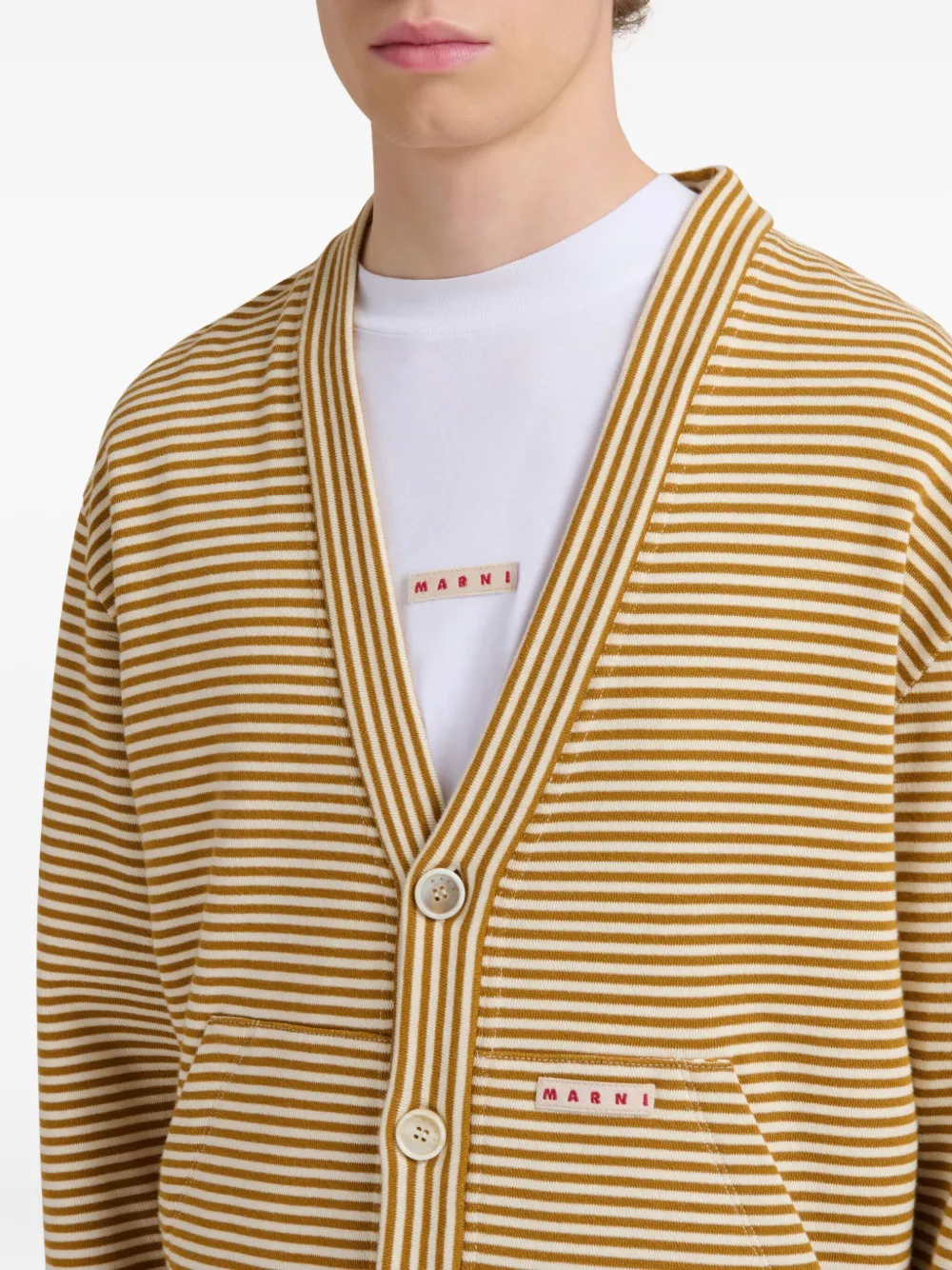 Marni Gestreept vest Beige