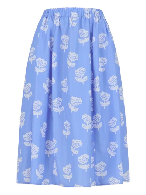 Marni floral-print midi skirt