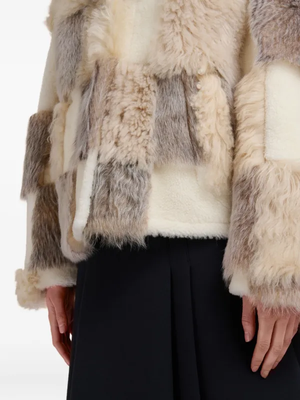 Marni Patchwork Fur Jacket | White | FARFETCH