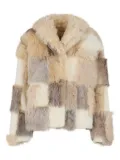 Marni patchwork fur jacket - White