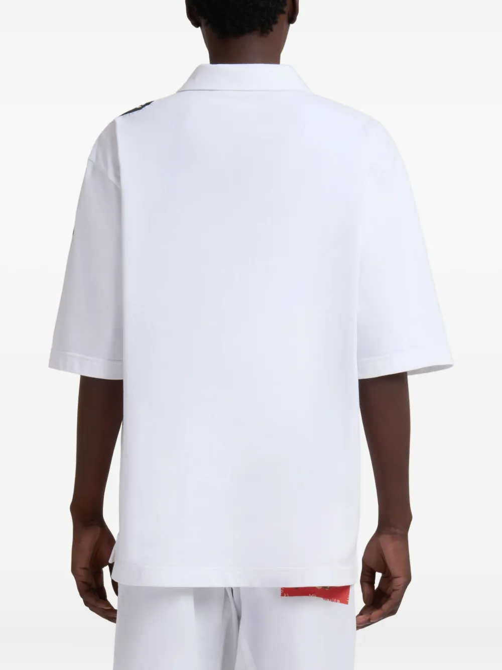 Marni Poloshirt met grafische patches Wit