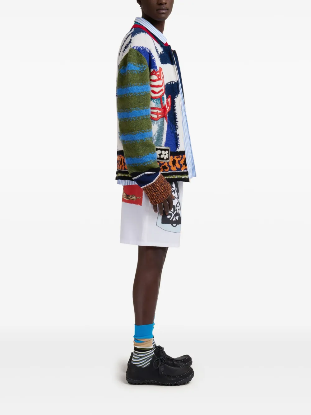 Marni Poloshirt met grafische patches Wit