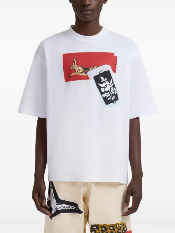 Marni graphic-print T-shirt | White | FARFETCH
