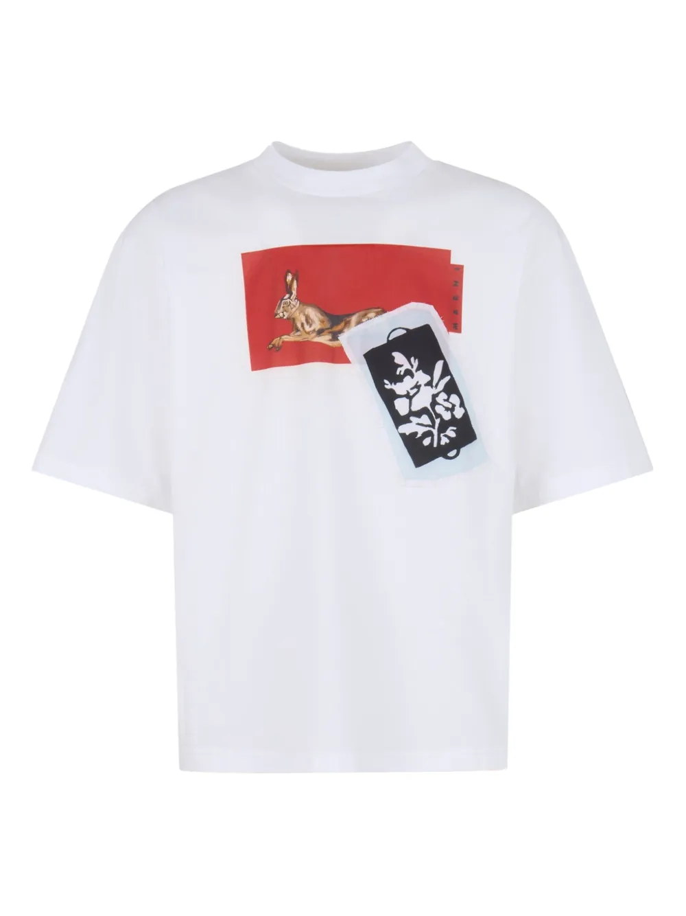 Marni T-shirt met grafische print Wit
