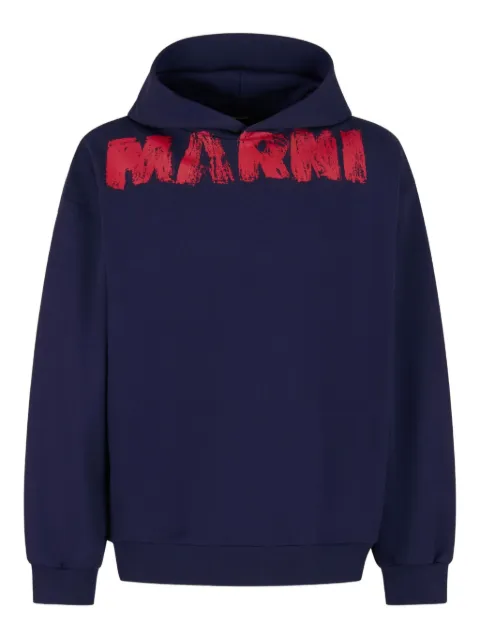 Marni logo-print hoodie