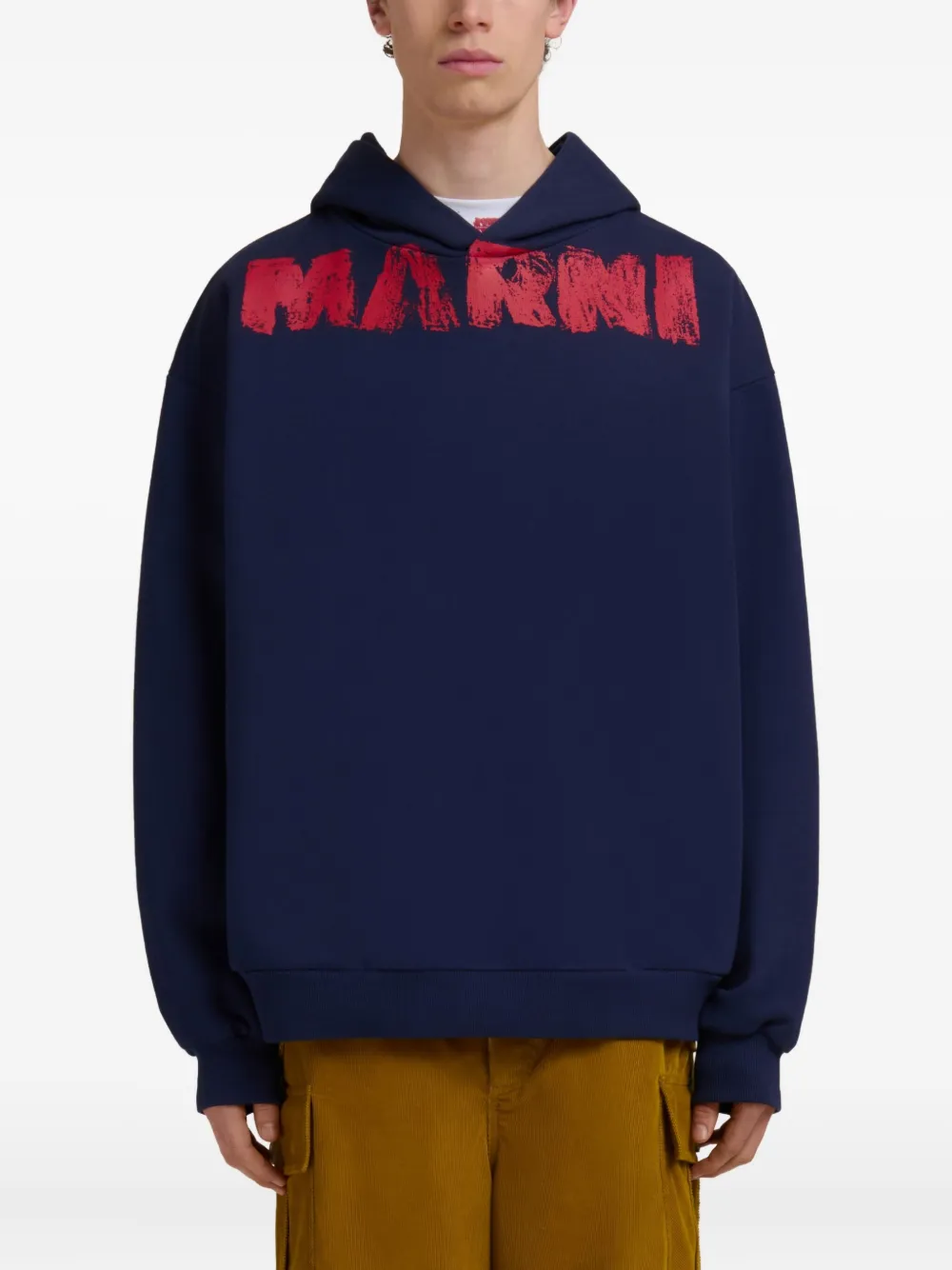 Marni Hoodie met logoprint Blauw