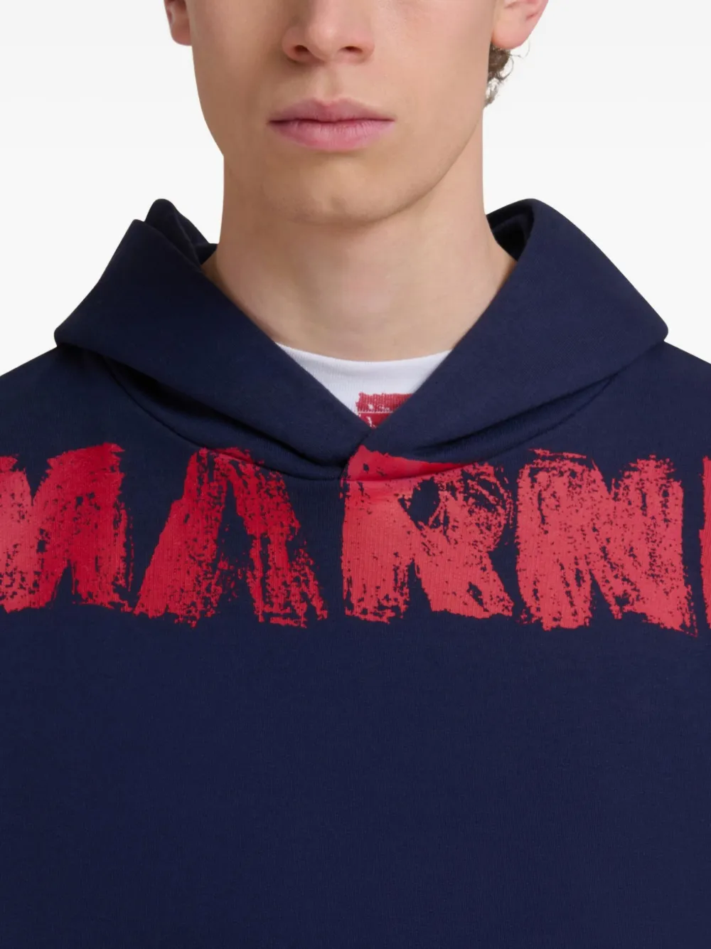 Marni Hoodie met logoprint Blauw