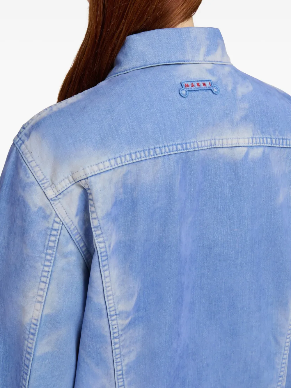 Marni Vervaagd denim jack Blauw