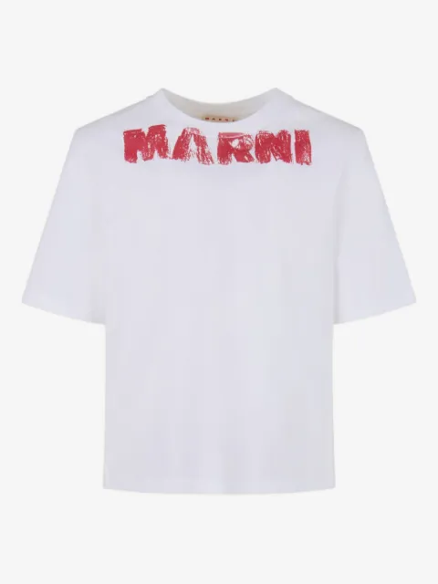 Marni T-shirt med logobroderi