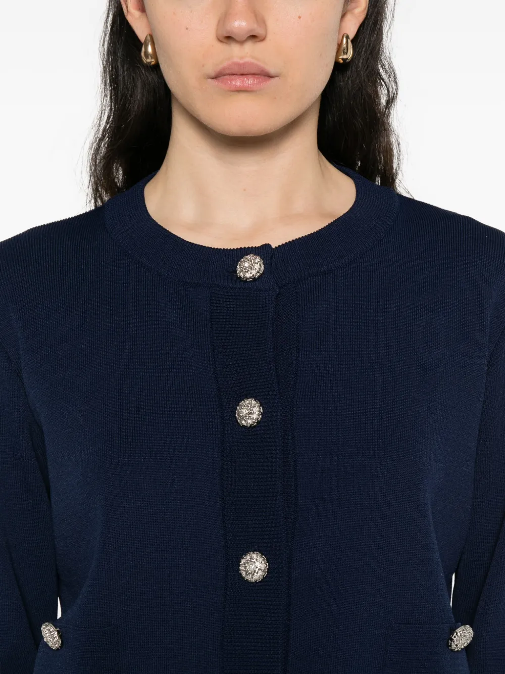 SO ALLURE Vest met ronde hals Blauw