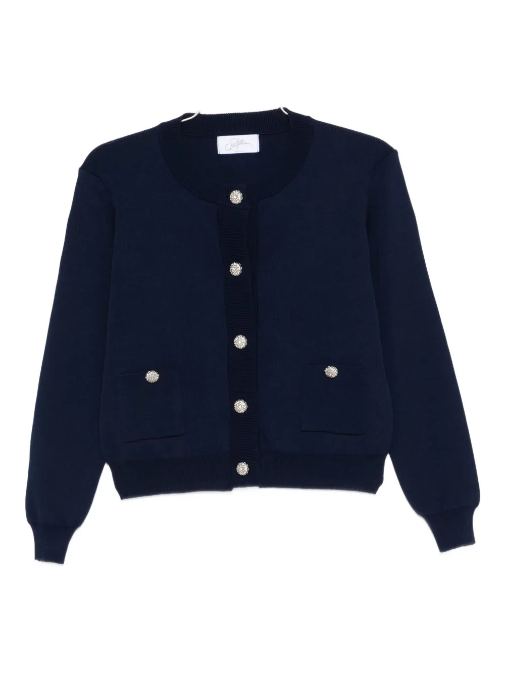 SO ALLURE round-neck cardigan | Blue | Image 1