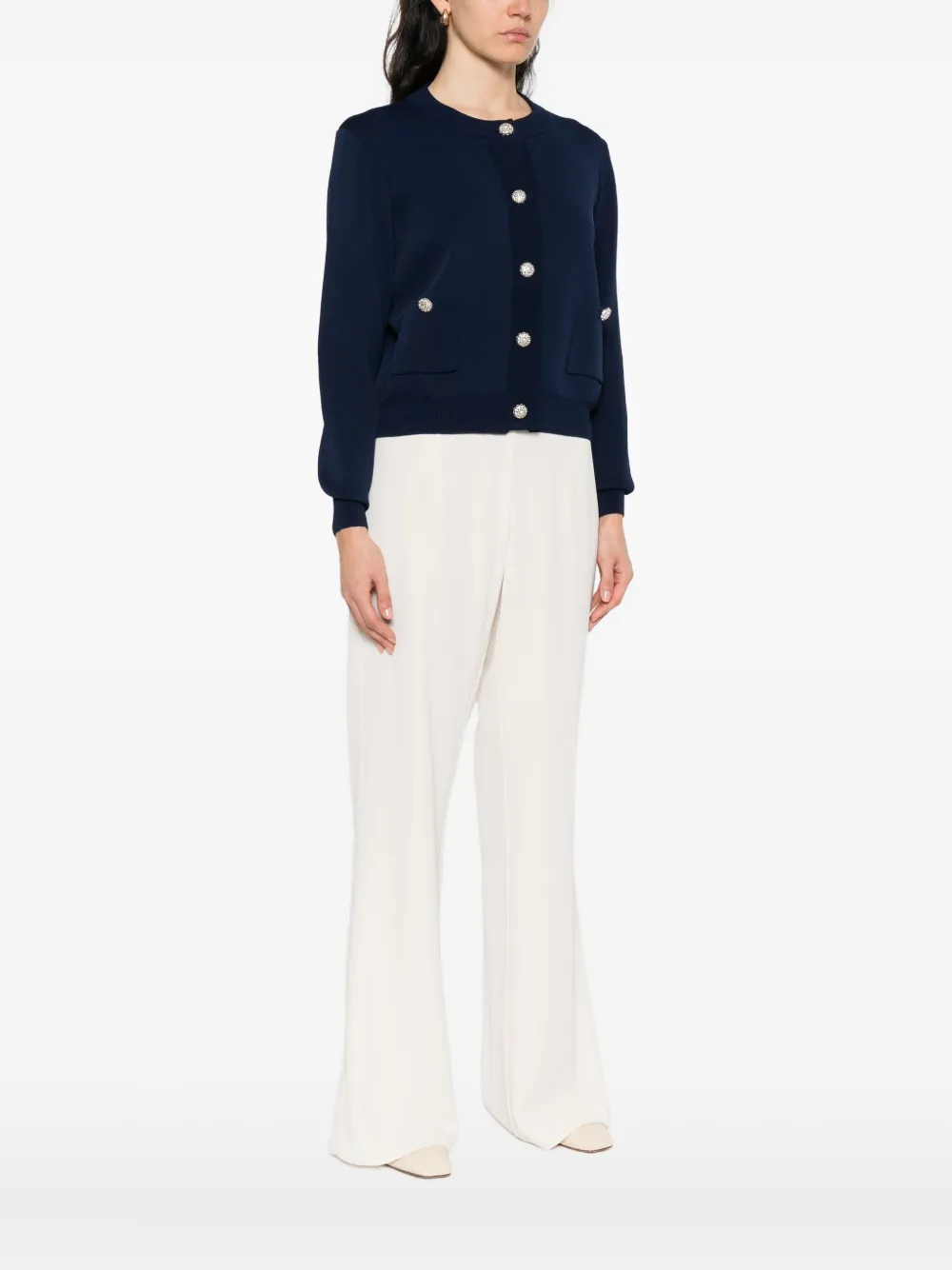 SO ALLURE Vest met ronde hals Blauw