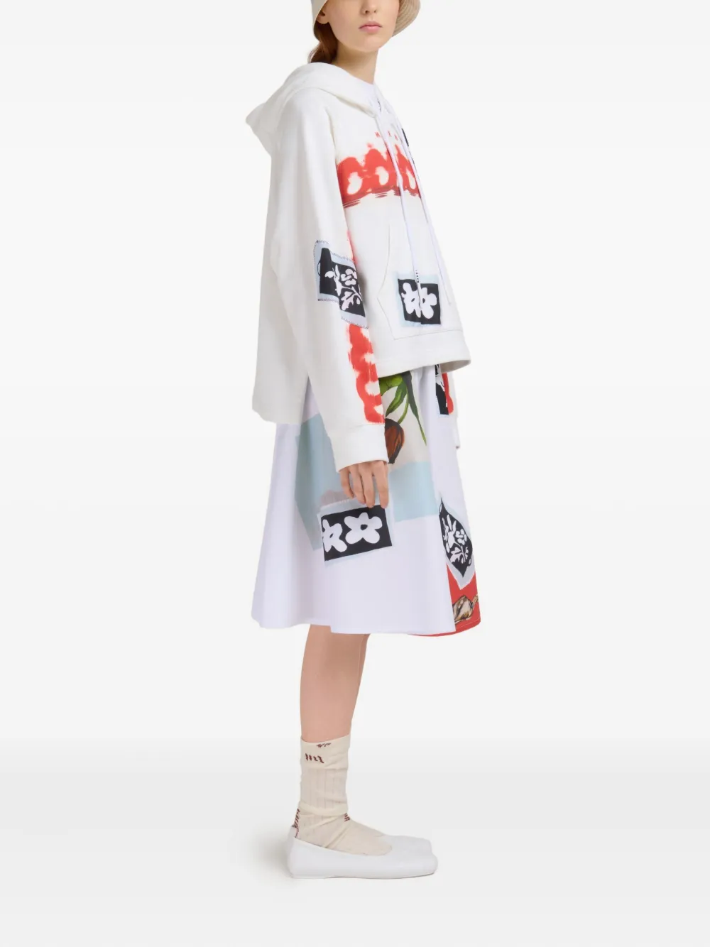 Marni T-shirt met grafische print Wit