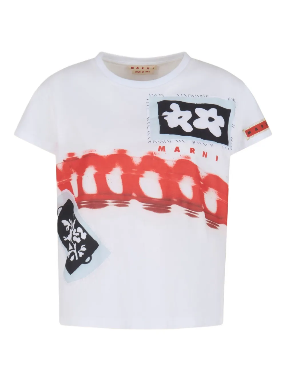 Marni T-shirt met grafische print Wit