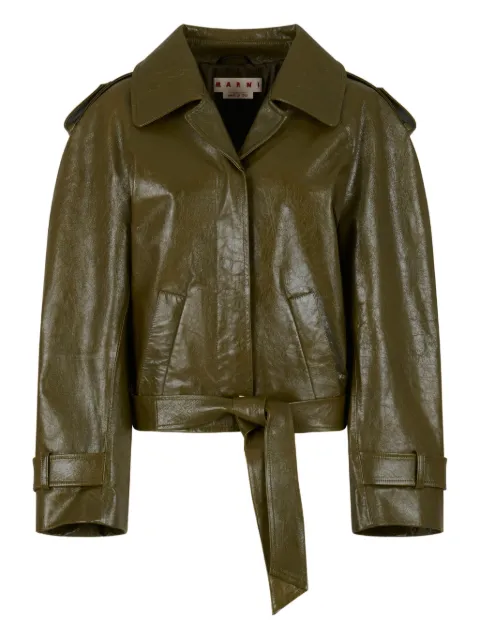 Marni cropped leather jacket