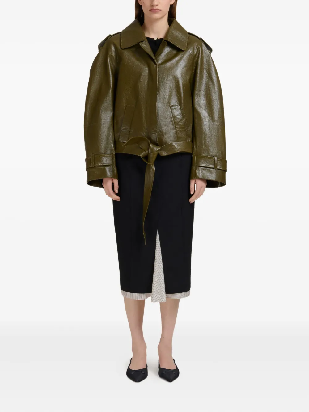 Marni veste crop en cuir | Vestes en cuir | Image 2