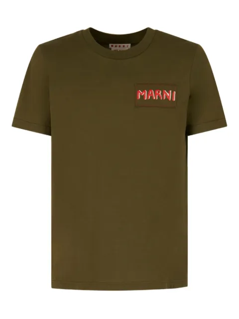 Marni logo-patch T-shirt