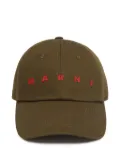 Marni logo-embroidered cap - Green