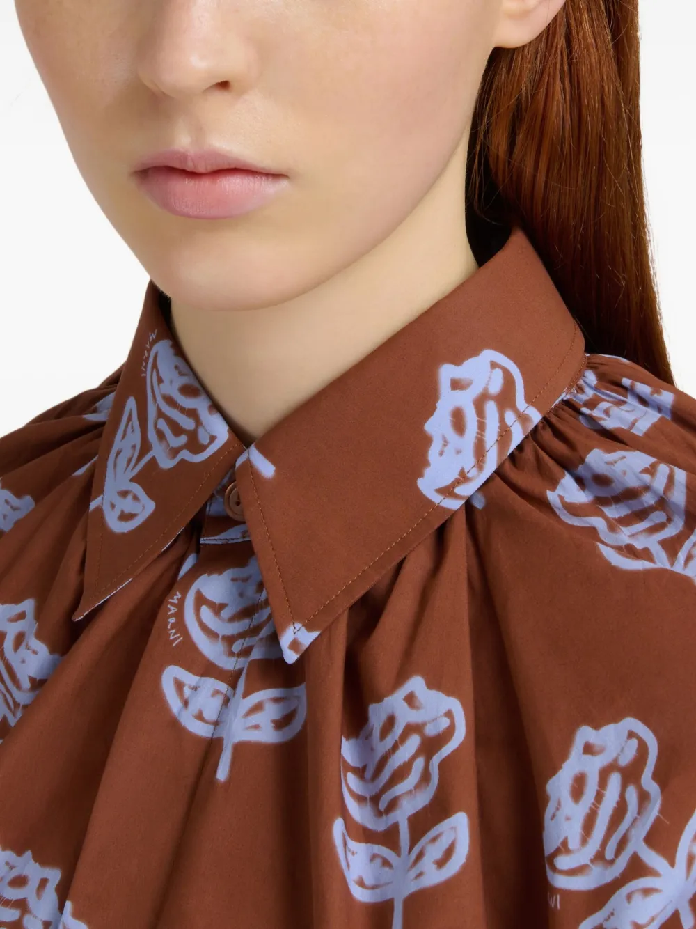 Marni Blouse met bloemenprint Bruin