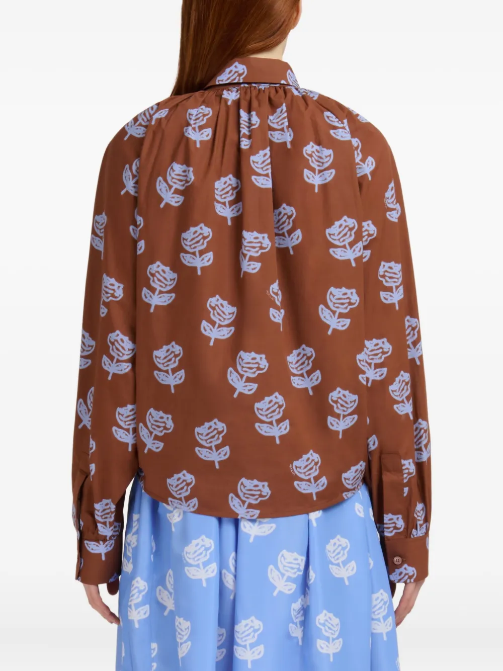 Marni Blouse met bloemenprint Bruin
