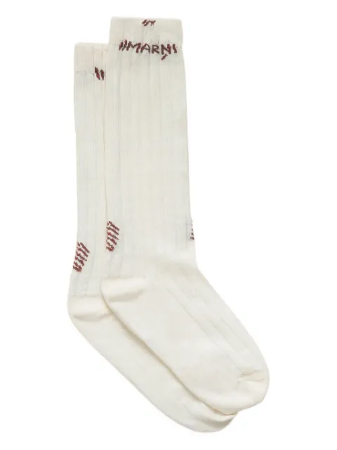 Marni calcetines con logo bordado
