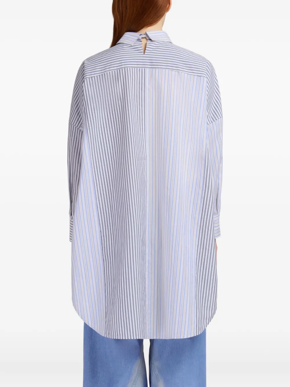 Marni Gestreept katoenen blouse Grijs