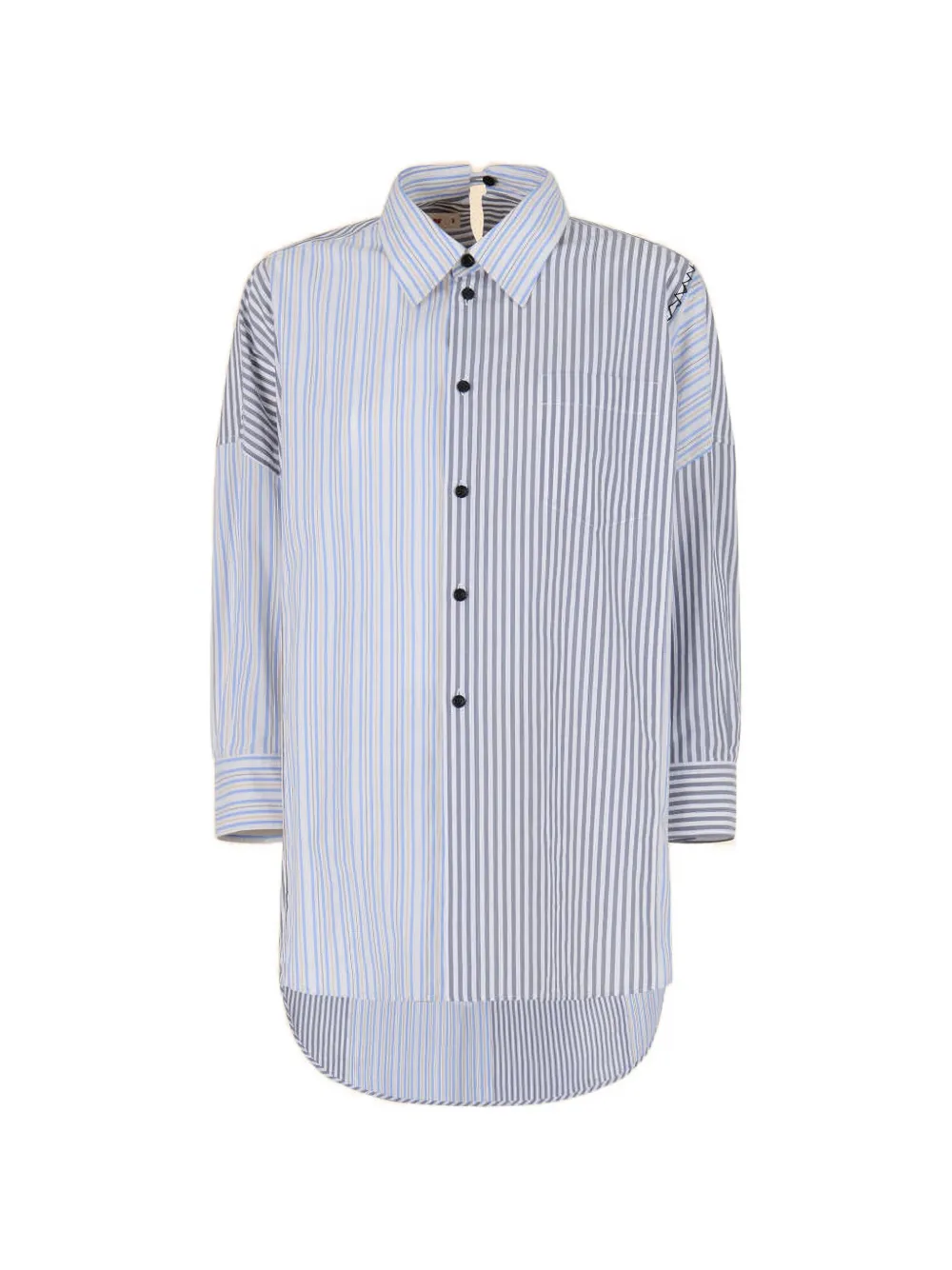 Marni Gestreept katoenen blouse Grijs