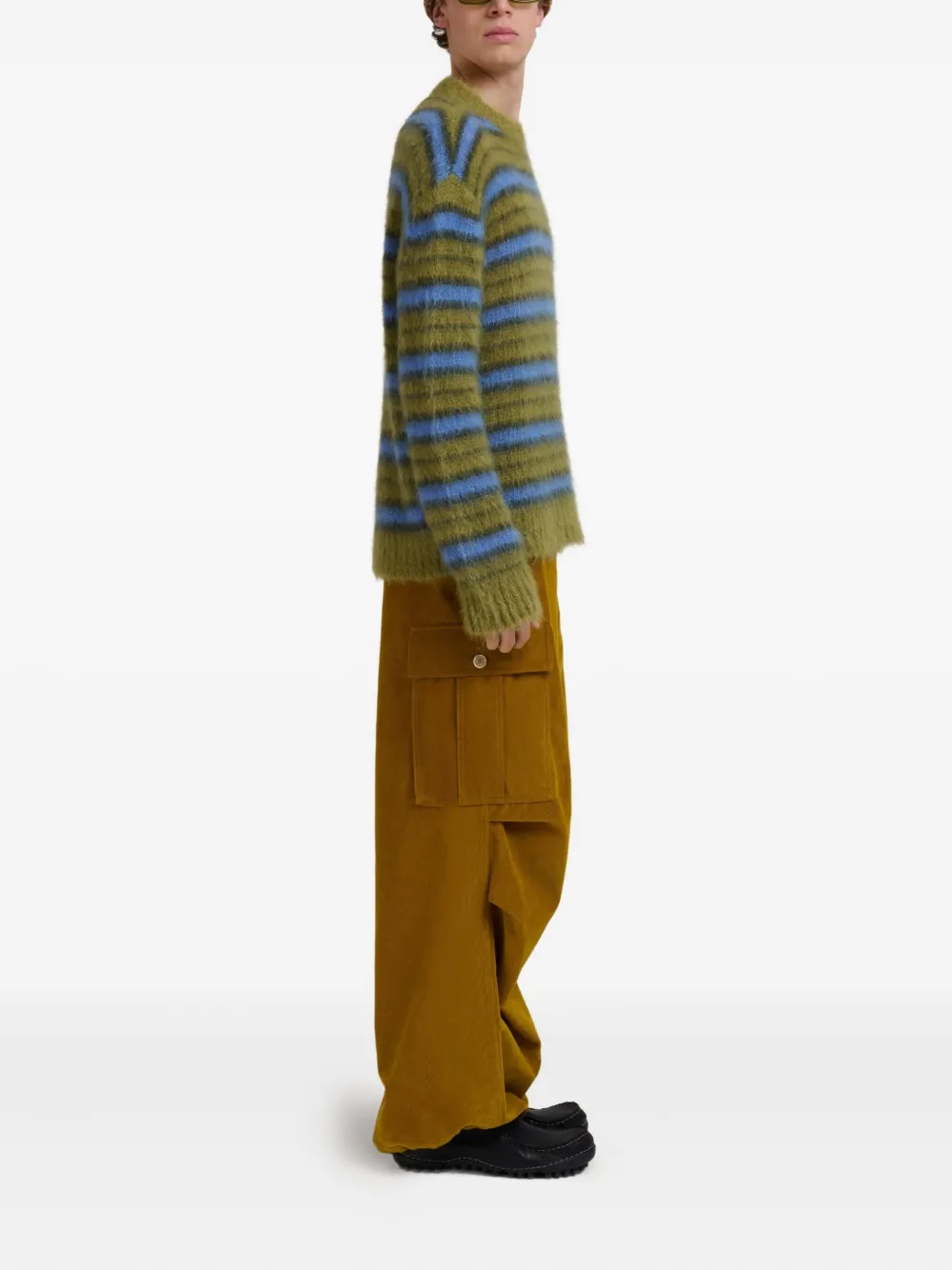 Marni Elasticated-waist Trousers In Brown
