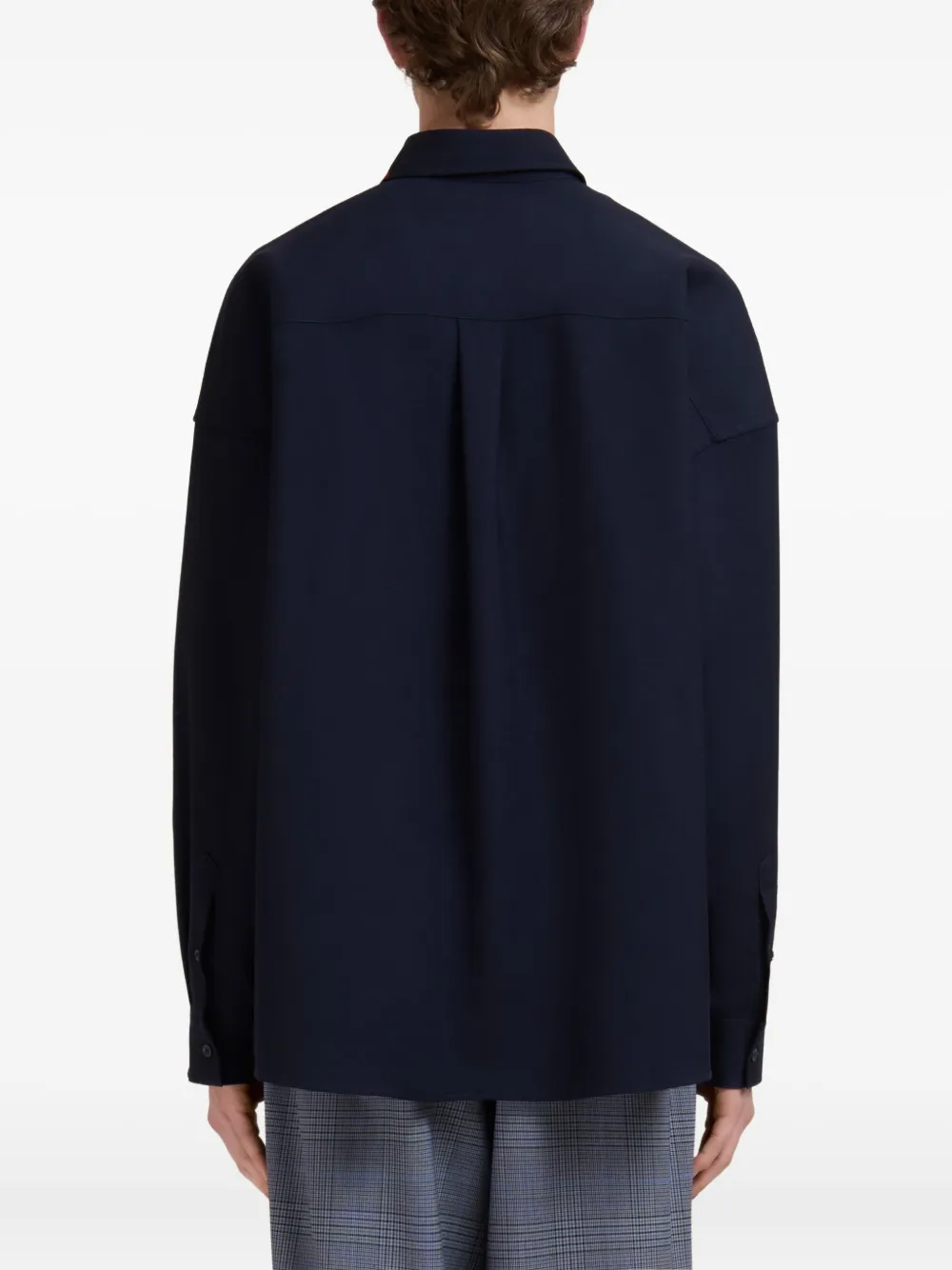 Marni Button-up overhemd met contrasterende mouwen Groen