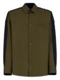 Marni contrast-sleeve button-up shirt - Green