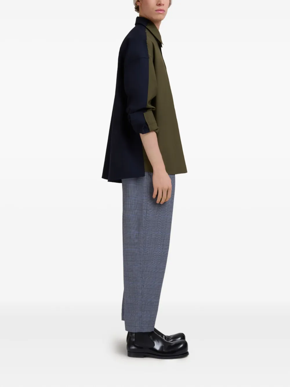 Marni Button-up overhemd met contrasterende mouwen Groen