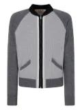 Marni ribbed-panel zip-up sweatshirt - Grey