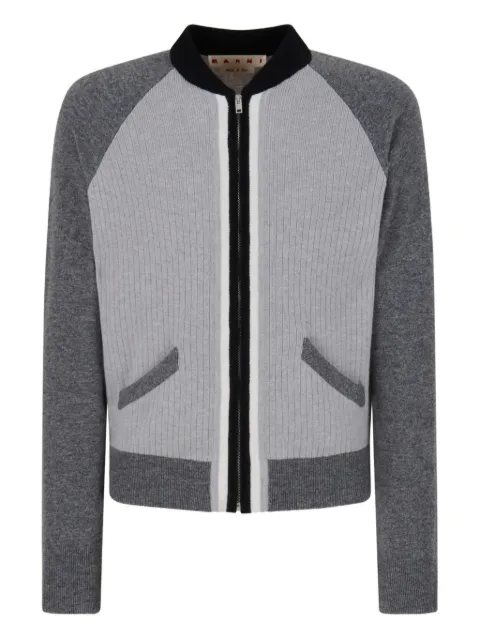 Marni sweat zippé à empiècements nervurés