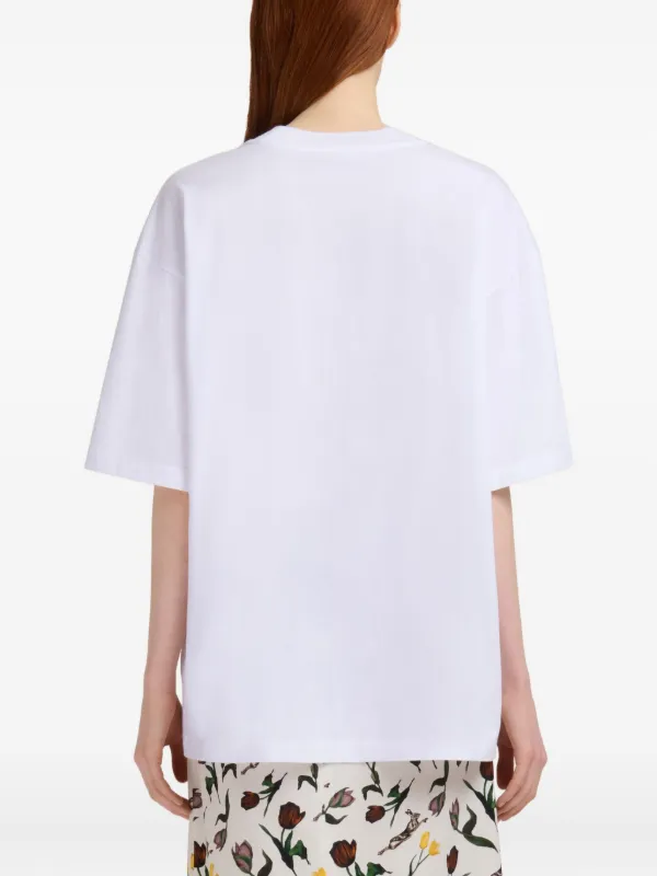 Marni flower-print T-shirt | White | FARFETCH