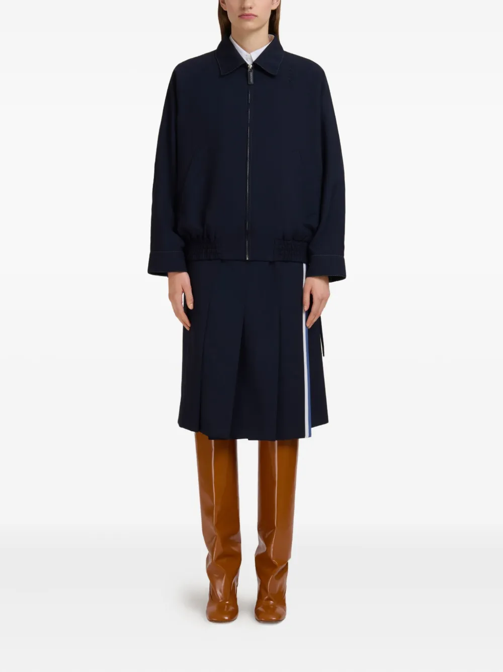 Marni Bomberjack met rits Blauw